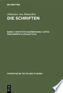 Institutio Elementaris. Capita Philosophica (Dialectica)
