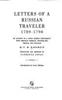 Letters of a Russian Traveler, 1789-1790
