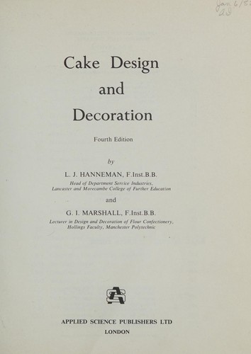 Cake Design and Decoration (1979)
