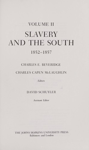 The Papers of Frederick Law Olmsted