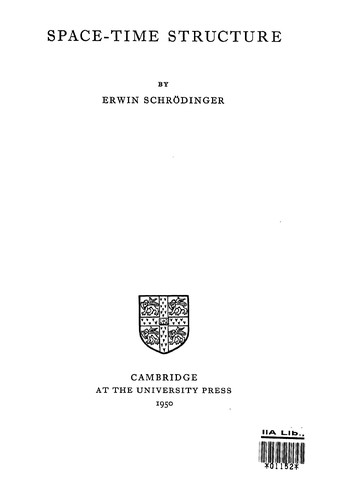 Space-Time Structure (Revised)