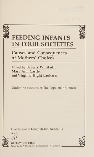 Feeding Infants in Four Societies