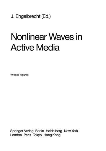 Nonlinear Waves in Active Media (Softcover Reprint of the Original 1st 1989)