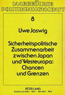 Sicherheitspolitische Zusammenarbeit zwischen Japan und Westeuropa