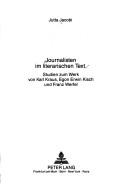 Journalisten Im Literarischen Text