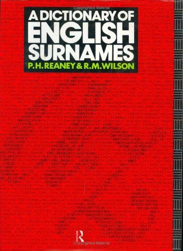 A Dictionary of English Surnames