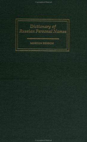 Dictionary of Russian Personal Names