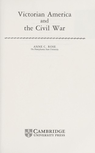 Victorian America and the Civil War