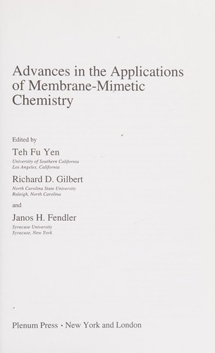 Advances in the Applications of Membrane-Mimetic Chemistry