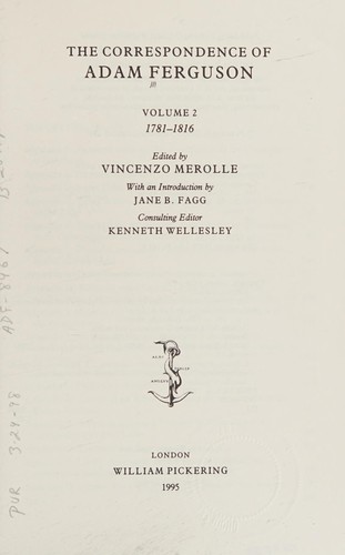 The Correspondence of Adam Ferguson