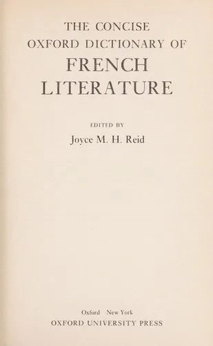 The Concise Oxford Dictionary of French Literature