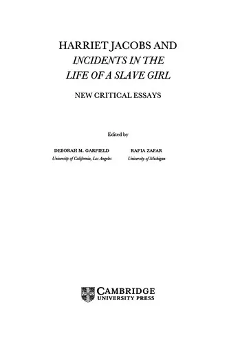 Harriet Jacobs and Incidents in the Life of a Slave Girl : New Critical Essays : 93