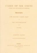 Cases of Six Usutu Punished for Having Taken Part in the Disturbances of 1888 Book 9