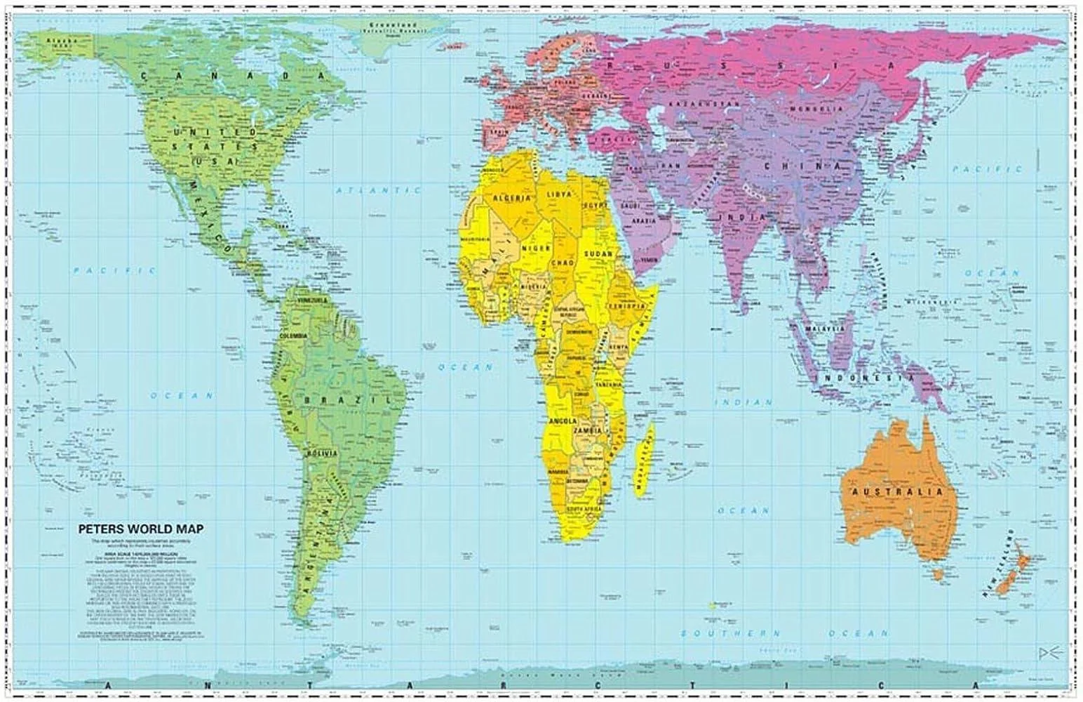 Peters World Map : Folded