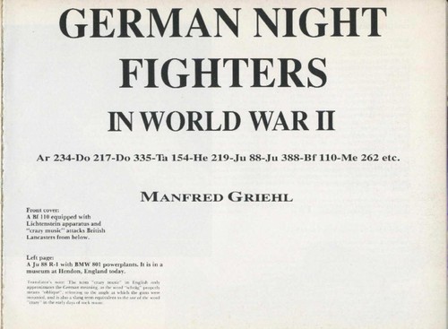 German Night Fighters in World War II