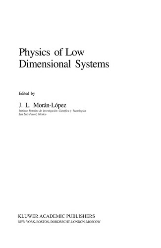 Physics of Low Dimensional Systems (2001)