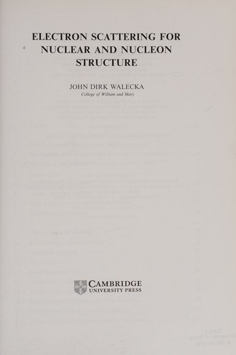 Electron Scattering for Nuclear and Nucleon Structure