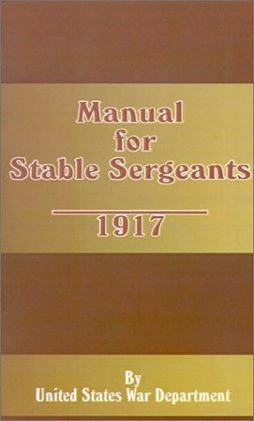 Manual for Stable Sergeants