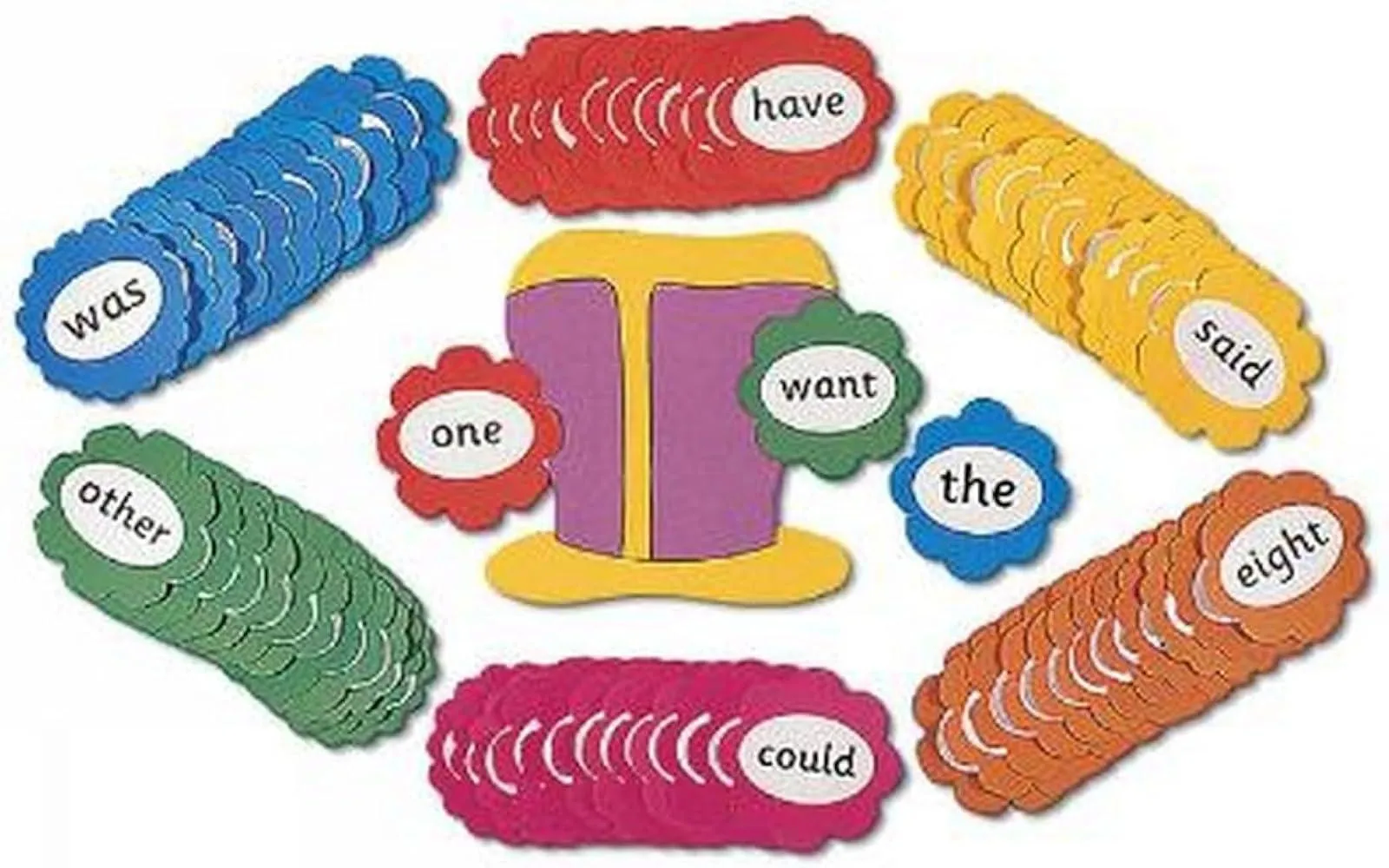 Jolly Phonics Tricky Word Wall Flowers : in Print Letters