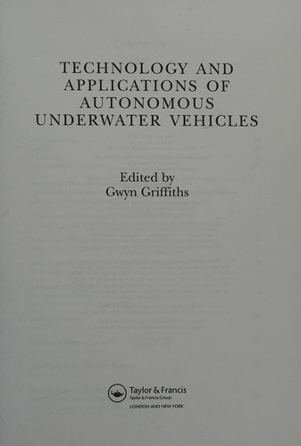 Technology and Applications of Autonomous Underwater Vehicles