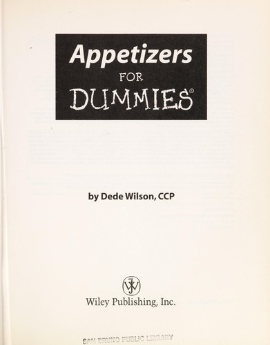 Appetizers For Dummies