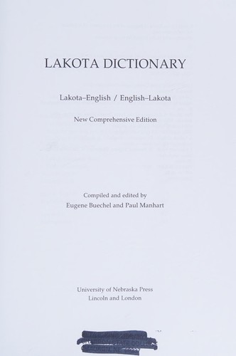 Lakota Dictionary