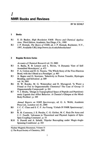 Nuclear Magnetic Resonance