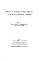 Personal Names Studies of Medieval Europe