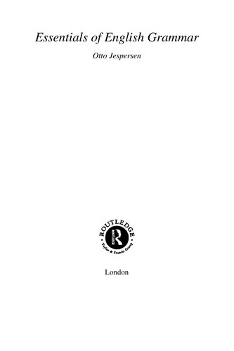 Essentials of English Grammar
