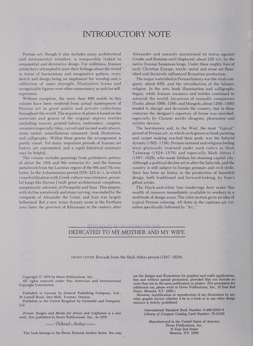 Persian Designs and Motifs for Artists and Craftsmen