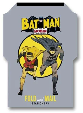 Batman and Robin Fold and Mail Stationery