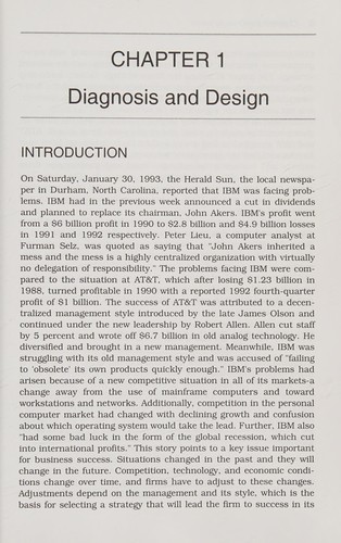 Strategic Organizational Diagnosis and Design
