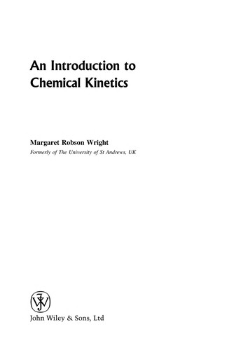 Introduction to Chemical Kinetics