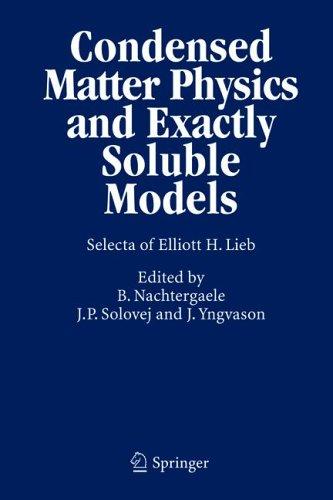 Condensed Matter Physics and Exactly Soluble Models
