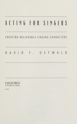 Acting for Singers