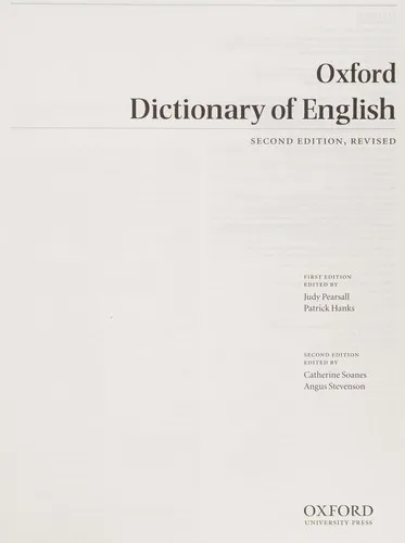 Oxford Dictionary of English