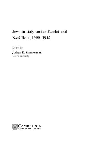 Jews in Italy under Fascist and Nazi Rule, 1922–1945