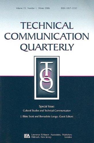 Cultural Studies And Technical Communication Tcq V15#1