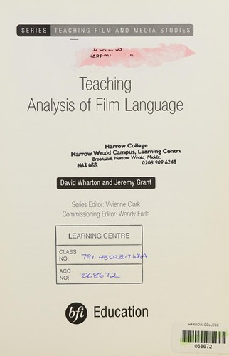 Teaching Analysis of Film Language