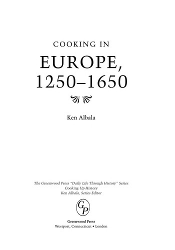 Cooking in Europe, 1250-1650