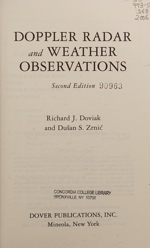 Doppler Radar and Weather Observations