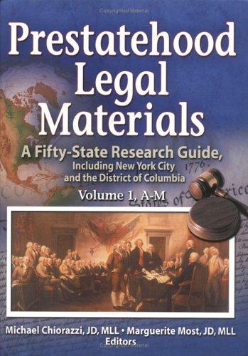 Prestatehood Legal Materials