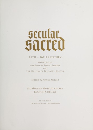 Secular/Sacred 11th-16th Century