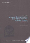 Aus der Buchhaltung des Weinmagazins im Edfu-Tempel -- 2-Volume Set
