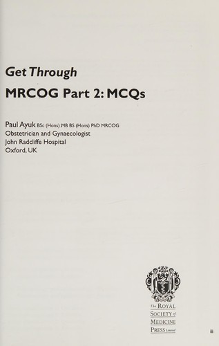 Get Through MRCOG Part 2
