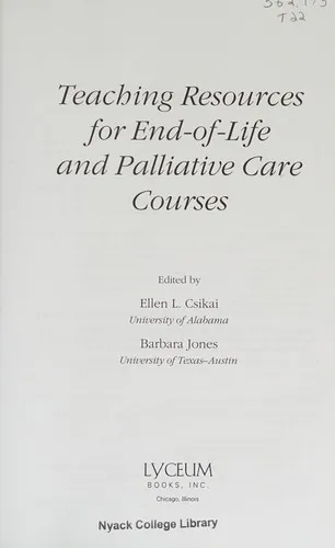 Teaching Resources for End-of-Life and Palliative Care Courses