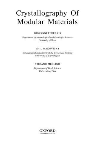 Crystallography of Modular Materials
