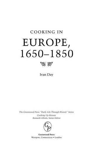 Cooking in Europe, 1650-1850