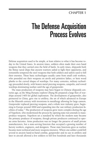 The Process and Politics of Defense Acquisition