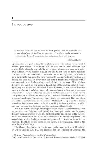 Introduction to Applied Optimization (2008)